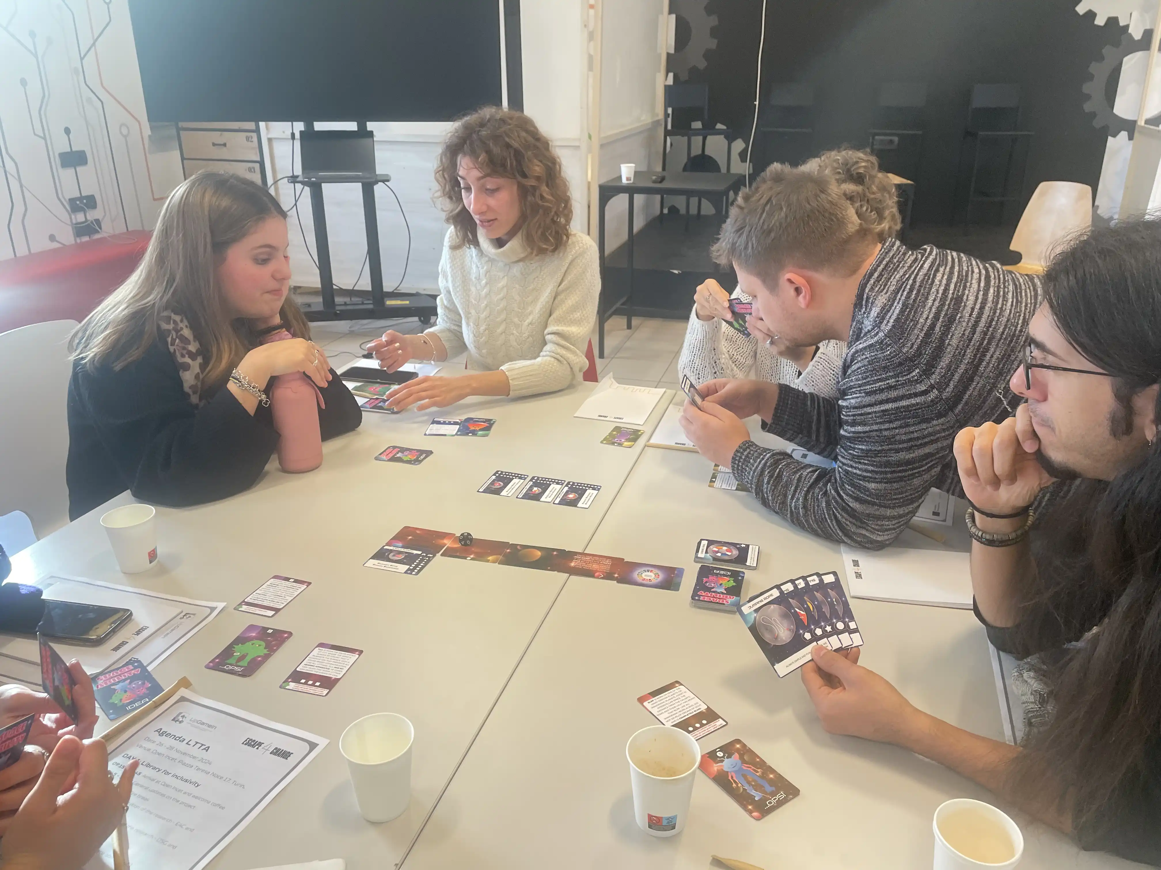 UpGameln partners playing an Escape4Change game on inclusivity
